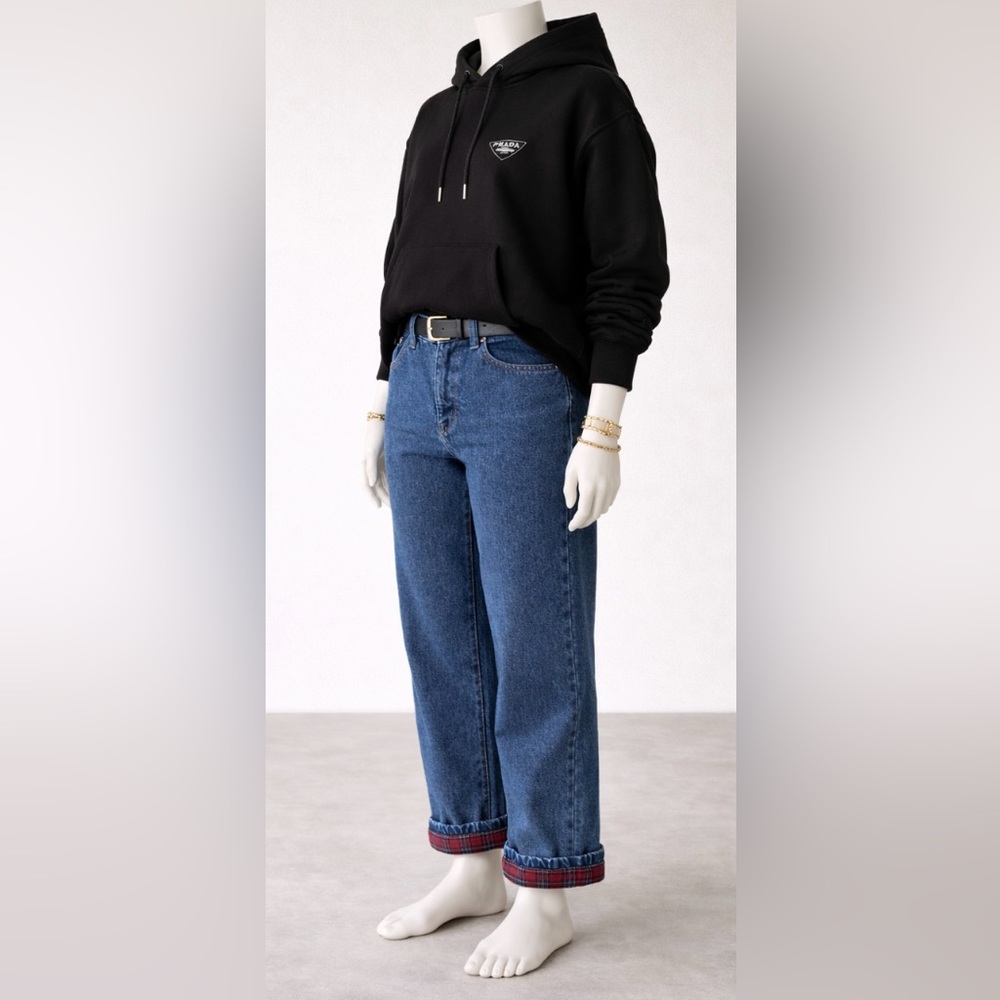 ⭐️  Not Made Anymore | Vintage L.L. Bean Plaid Jeans - Picture 2 of 6